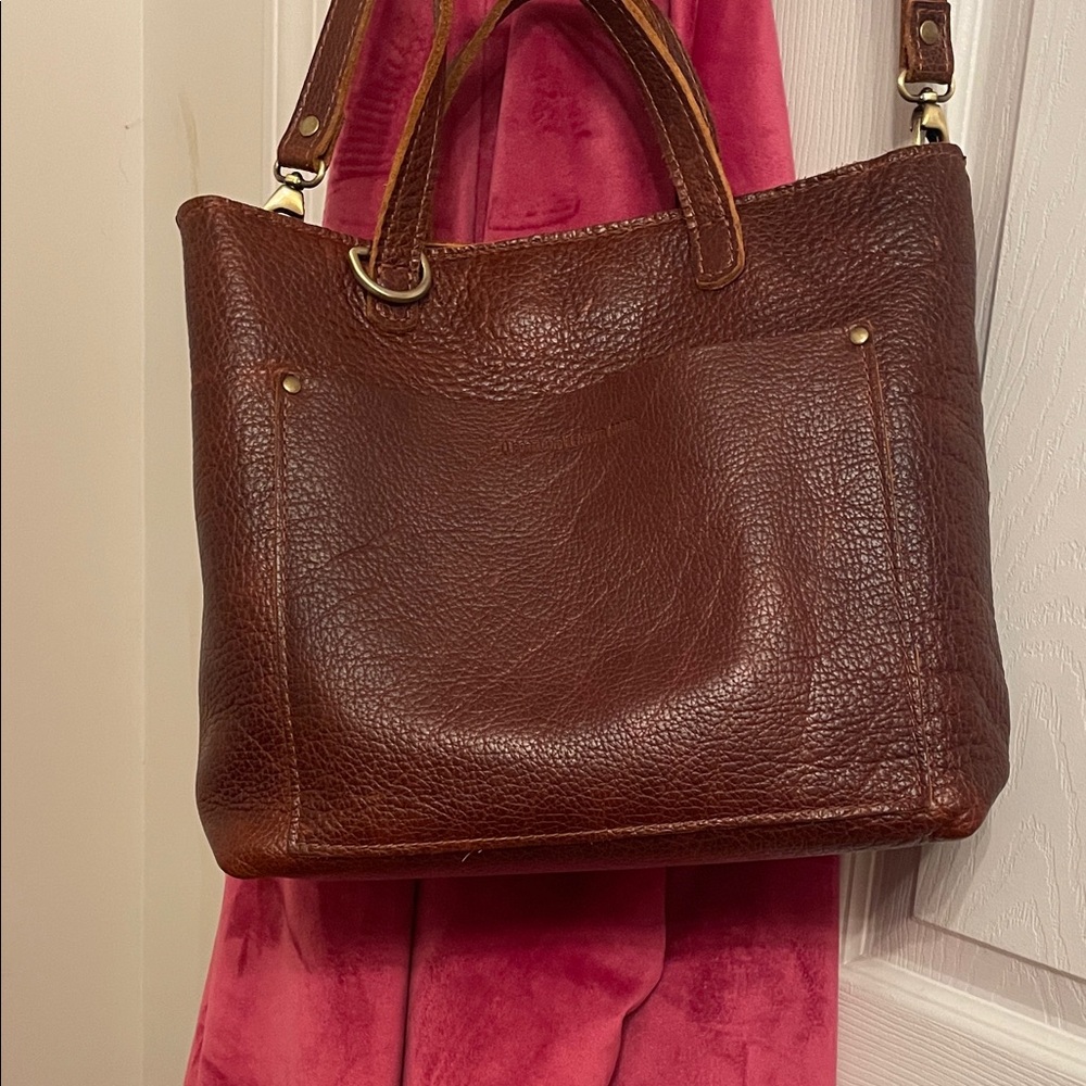 Portland Leather Rich Brown Tote Bag